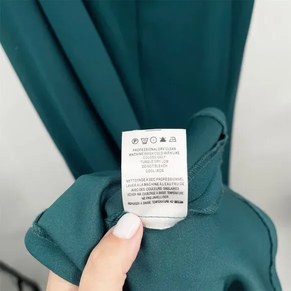 Jenny Yoo Petra Halter Neck Open Back Dress Teal Plus Size 24 Formal Caspian Sea - Picture 10 of 13